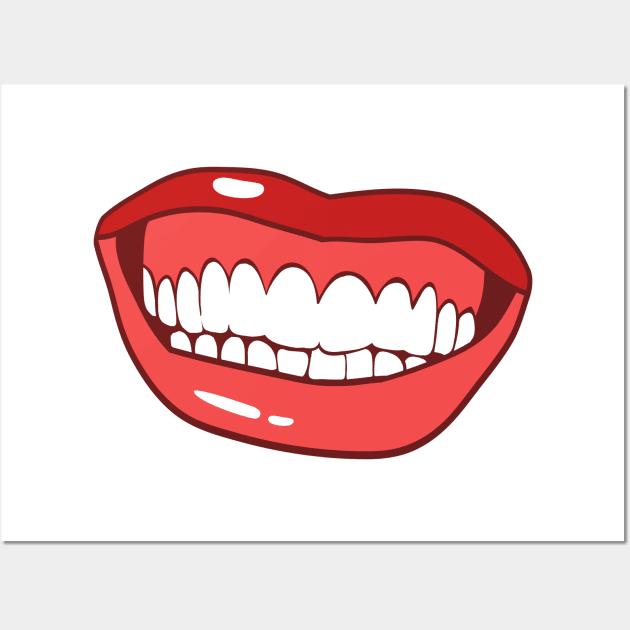 Lips in a smile Wall Art by kdegtiareva